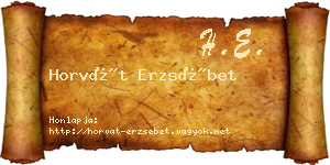 Horvát Erzsébet névjegykártya