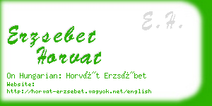erzsebet horvat business card